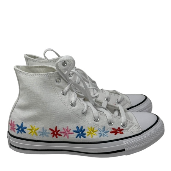 Converse Chuck Taylor High Top Sneakers Skate White Canvas Women's Kids A06311F - Picture 2 of 10